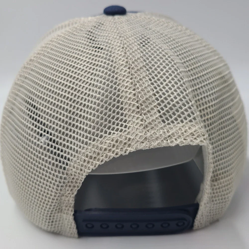 New York Yankees Hat Snapback Trucker Mesh Fanatics Blue‎ Beige MLB Distressed